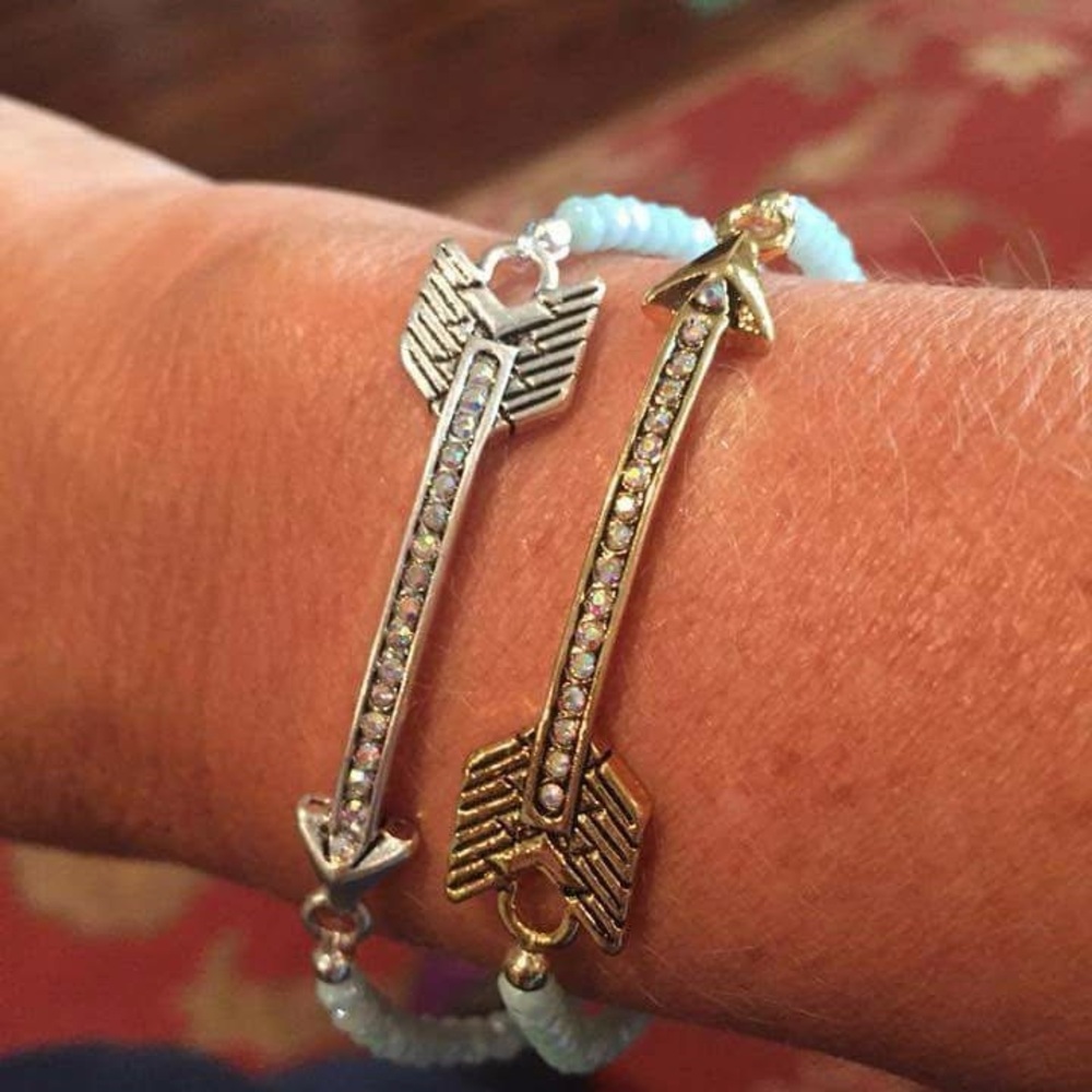 Premier Designs Gold and Silver Bohemian Arrow Bracelets
